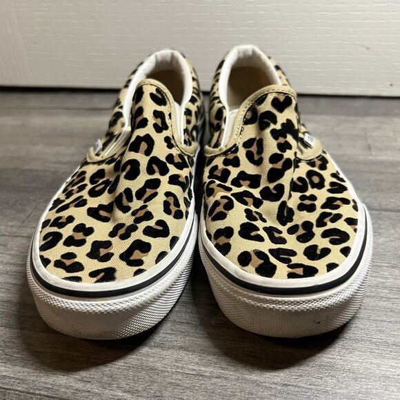 Vans Classic Slip On Cheetah Print Canvas Skate Shoes Women's Size 6.5 Men's 5 - Picture 3 of 9